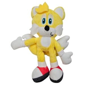Sonic The Hedgehog Tails Plush Stuffed Animal Toy Yellow White Rare Sonic Flaws!